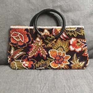 Beaded small purse with handles